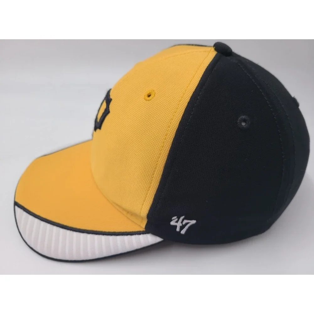 Youth Pittsburgh Pirates 47 Brand Adjustable Hat Cap Poly Blend MLB Yellow Black